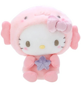 Hello Kitty's recognizable cuteness, paired with the axolotl's famously cute face, makes this plushie design highly sought after. Its plush pastel colors and soft material add to its irresistible charm. You won't be able to resist cuddling it! Sanrio, Kawaii, Cute face